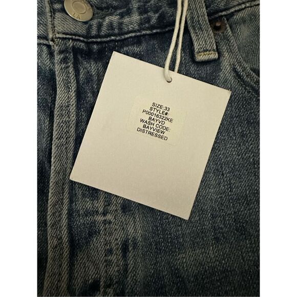 Pistola Cassie Super High Rise Straight Distressed Jeans in Bayview Size 33 - Picture 6 of 6